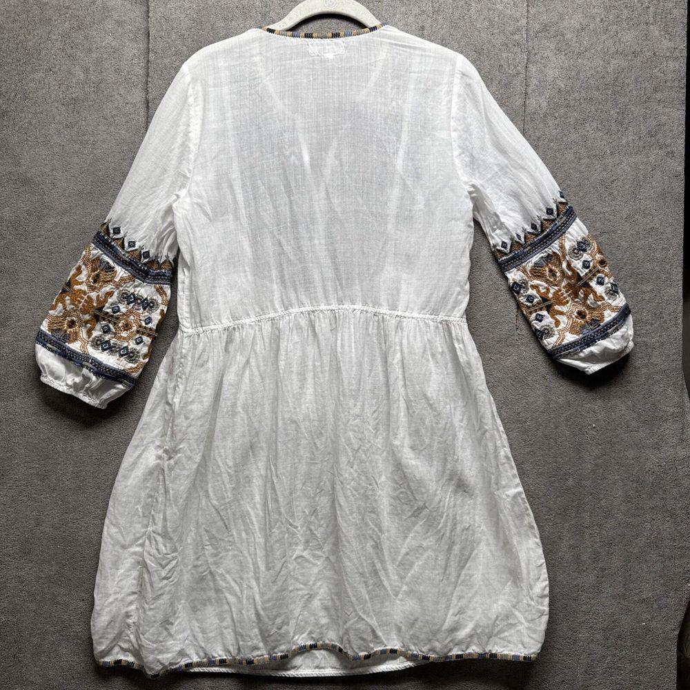 Johnny‎ Was Workshop Tunic Embroidered Top Small Dress Swim Cover Up - Picture 9 of 10